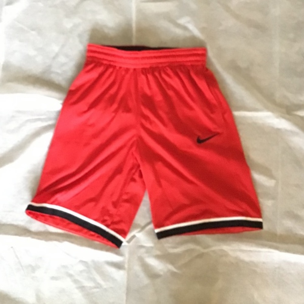 Red nike basketball shorts